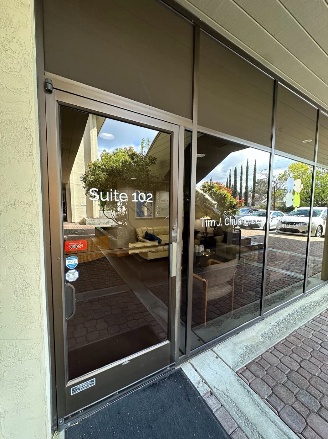 Family First Smile Care professional office exterior showing Suite 102